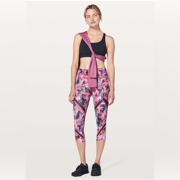 NWOT Lululemon On Pace Crop *21" Sun Dazed Multi Pink - Picture 5 of 9